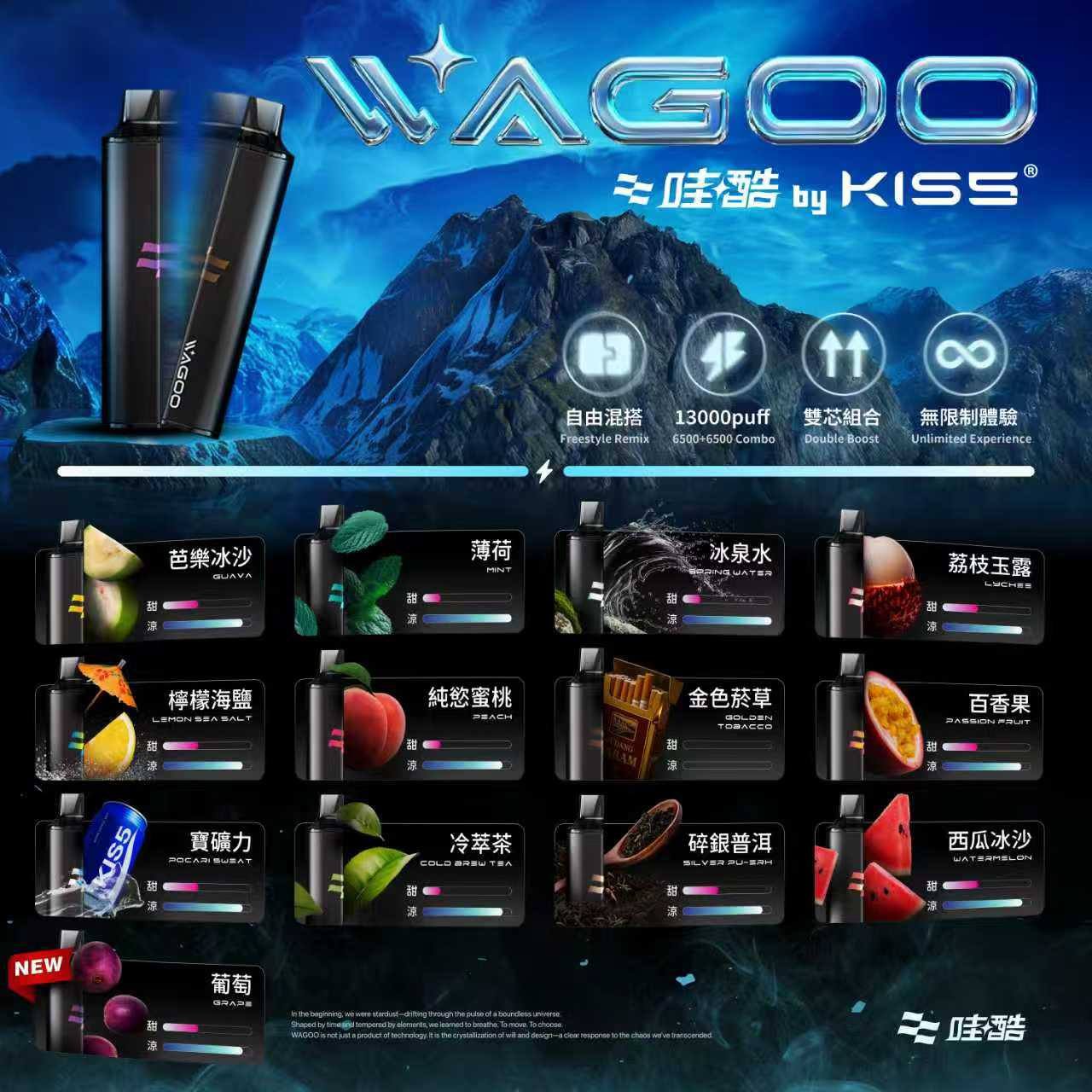 KIS5 WAGOO哇酷🌈磁吸拋棄式 6500口 (買 10 送 1)- A